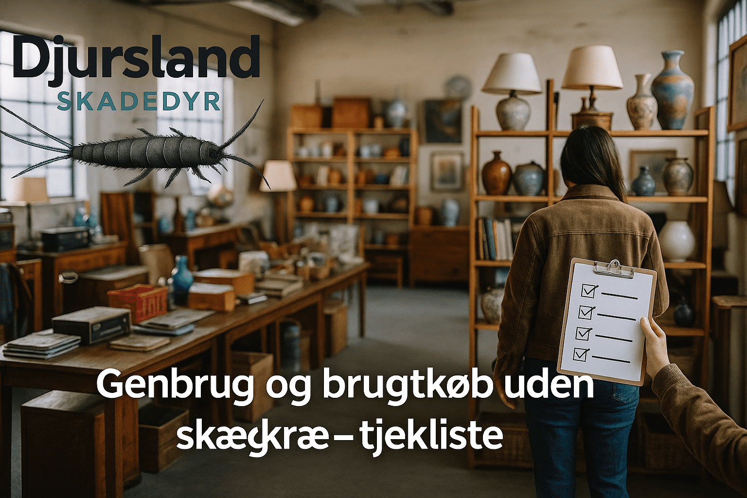 Tjekliste og genbrugsgenstande med fokus på at undgå skægkræ.
