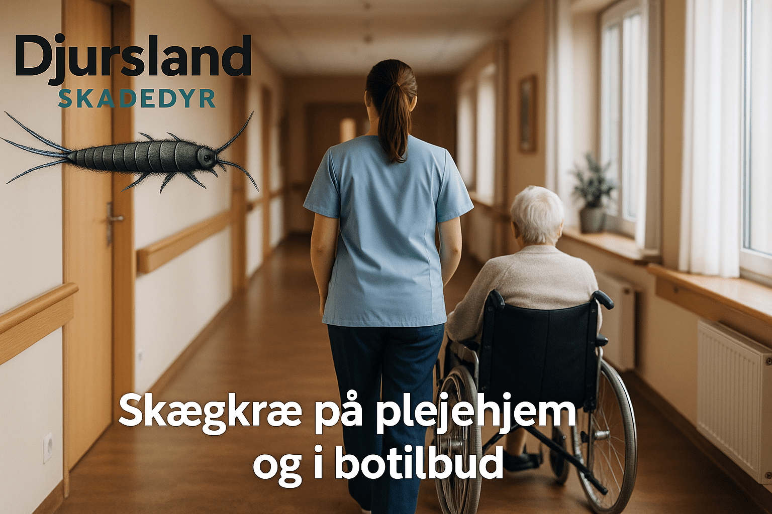 Skægkræ i et miljø med plejehjem eller botilbud, fx fællesrum og beboerværelser.